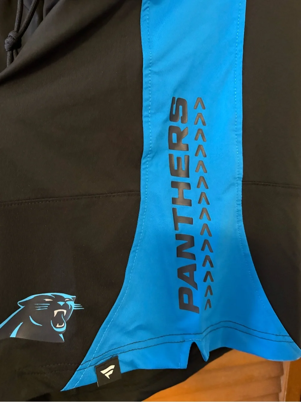 NFL Carolina Panthers Fanatics Men’s Black and Blue Athletic Shorts